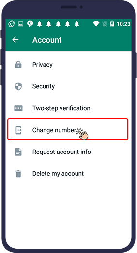 تغییر شماره در واتساپ
