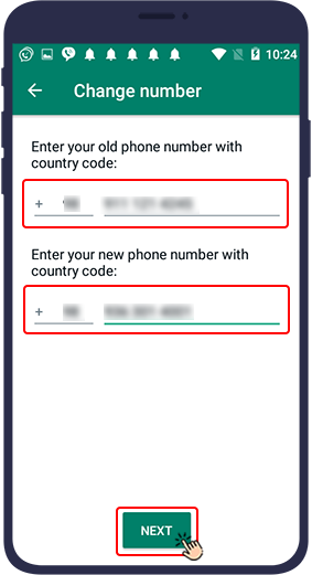 تغییر شماره در واتساپ