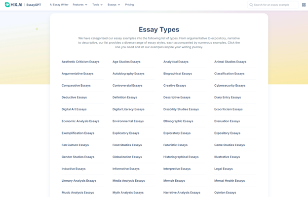 Leveraging EssayGPT for Each Essay Type